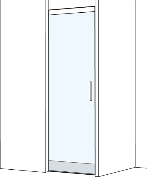 Porta scorrevole Koralle S505 Plus silver polish Vetro trasparente Duschguard