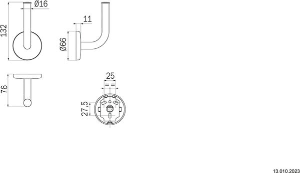 Porte-papier de r&eacute;serve Inda Chrom&eacute; image number 1
