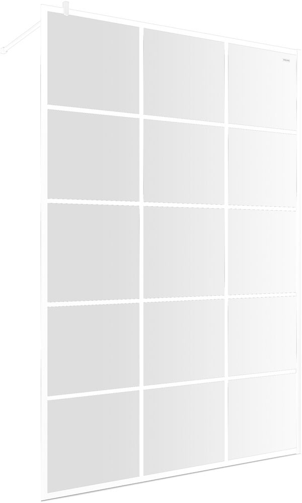 Paroi lat&eacute;rale &agrave; pose libre Duscholux Bella Vita 3 Walk-in Blanc mat Verre clair CareTec Pro image number 0