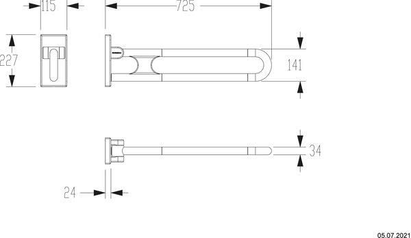 Klappgriff Nosag Verso Care Weiss image number 1