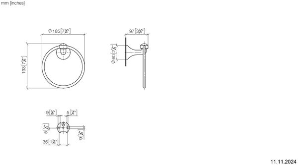 Handtuchring Dornbracht Madison 360 Platin matt image number 1