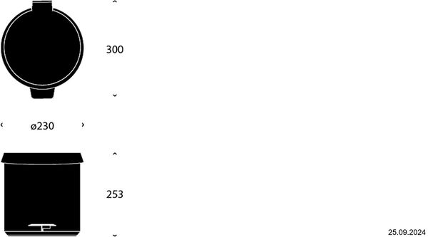 Abfallbehälter Frost Nova 2 Schwarz matt Top polished stainless image number 1