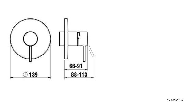Duschmischer-Endmontageset Laufen Twinplus Slim Rosengold geb&uuml;rstet PVD basis chrom image number 1