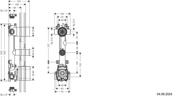 Einbaukörper Axor ½" image number 1