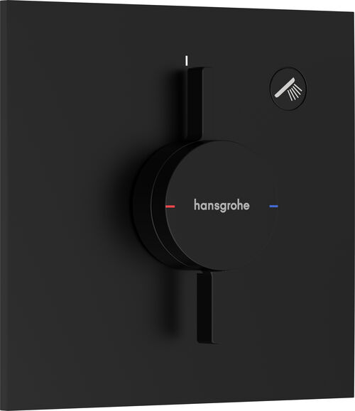Duschsystem Hansgrohe Duo Turn E Schwarz matt