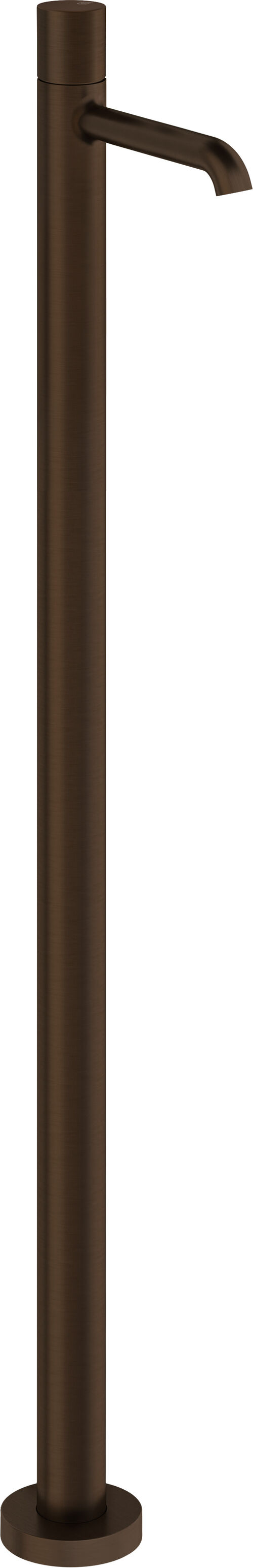 Partie apparente mitigeur de lavabo au sol Gessi Habito Dark bronze Unito