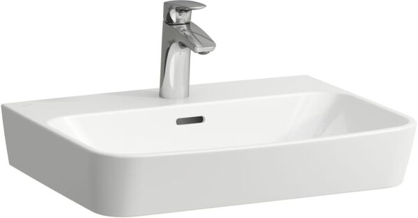 Lavabo Laufen Moderna R, senza foro per rubinetteria, 54 x 43,5 cm, con troppopieno image number 0
