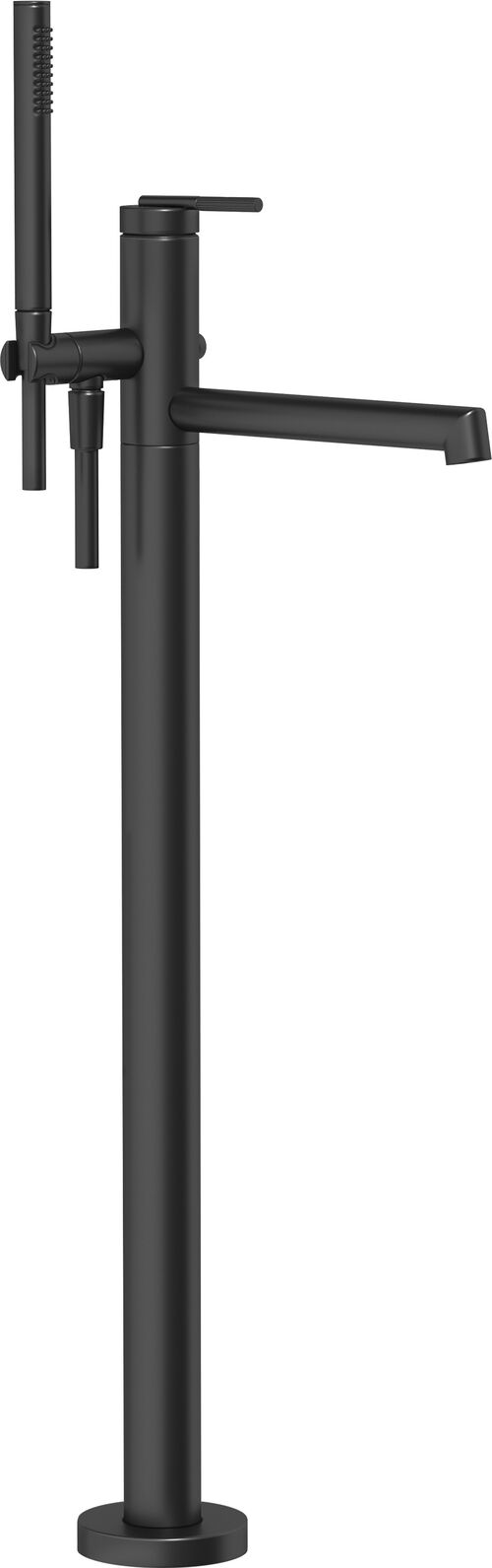 M&eacute;langeur de bain Gessi Ingranaggio-mod&egrave;le &agrave; poser Noir mat