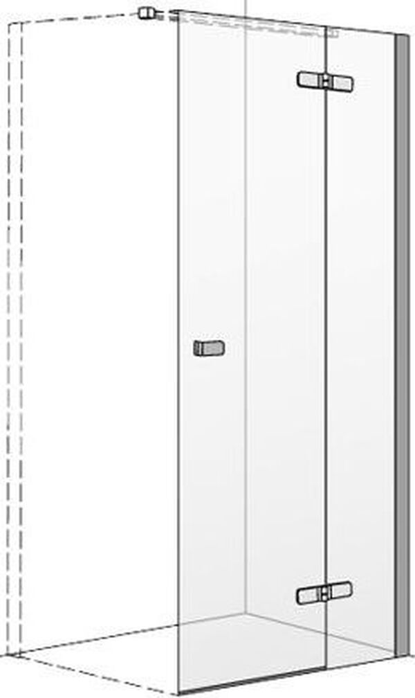 Porte battante Koralle S500 chromé Verre clair Plus image number 0