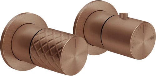 Mélangeur de douche-set de montage final Gessi Habito Copper brushed intreccio