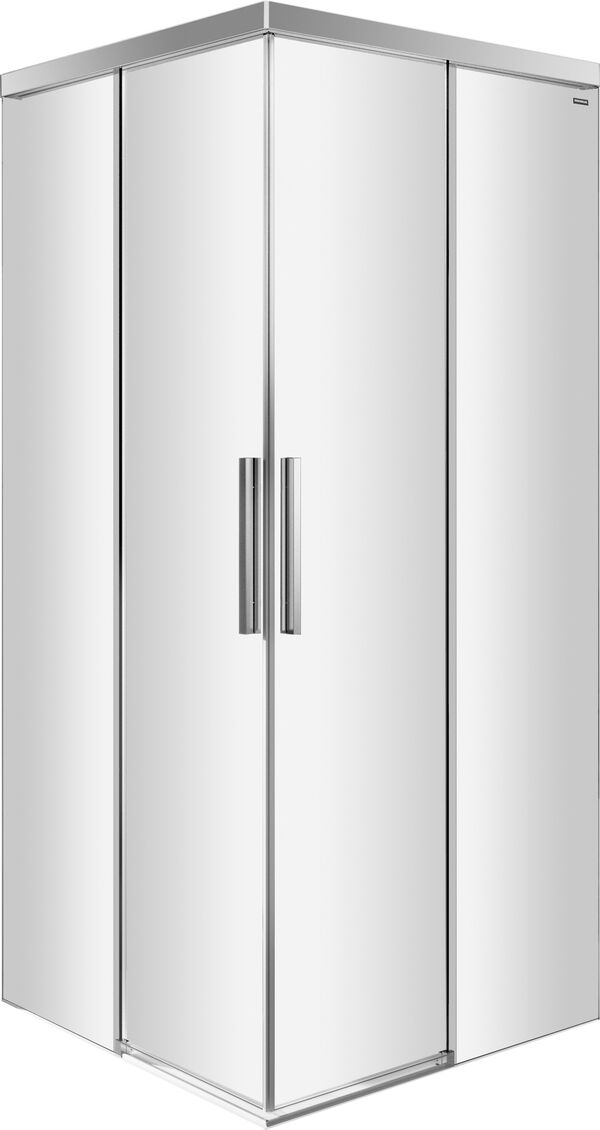 Eckeinstieg Duscholux Viva silber hochglanzeloxiert Echtglas klar CareTec Pro image number 0