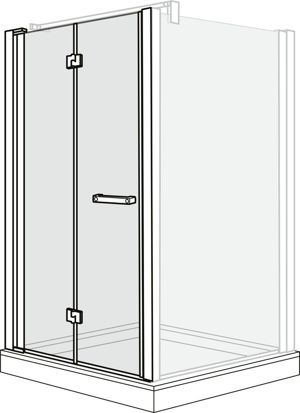 Porta girevole pieghevole Duscholux Optima 6, larghezza 70 cm, (68,5 - 70,5 cm), cerniere a image number 0