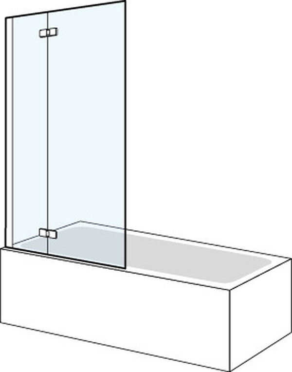 Porte battante Koralle S600 Plus Silver polish Verre clair Duschguard image number 0