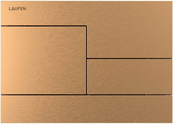 Plaque de d&eacute;clenchement Laufen Ineo Skyline Or rose PVD bross&eacute; base chrome image number 0