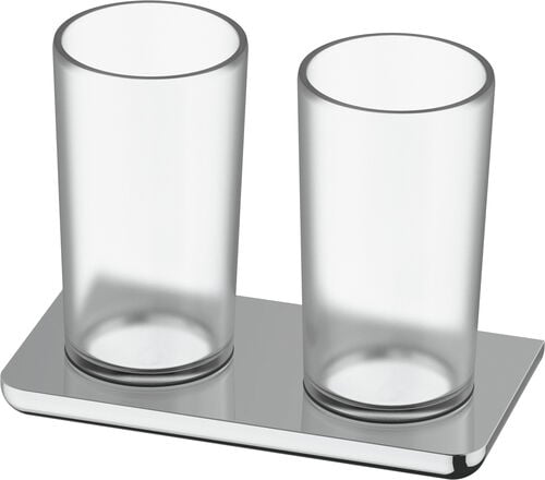 Porte-verre double Bodenschatz Liv Chromé