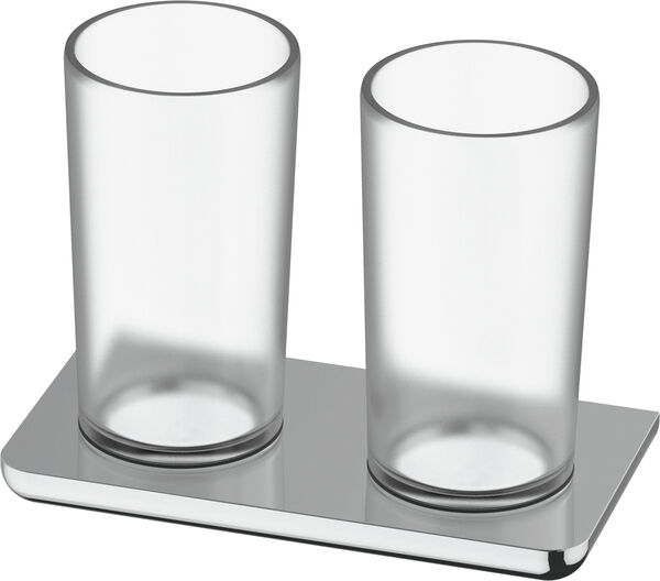 Porte-verre double Bodenschatz Liv Chromé image number 0