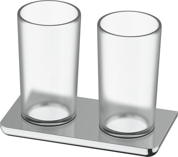 Porte-verre double Bodenschatz Liv Chromé image number 0