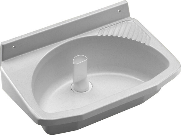 Poste d'eau Romay Modern Blanc marbré image number 0