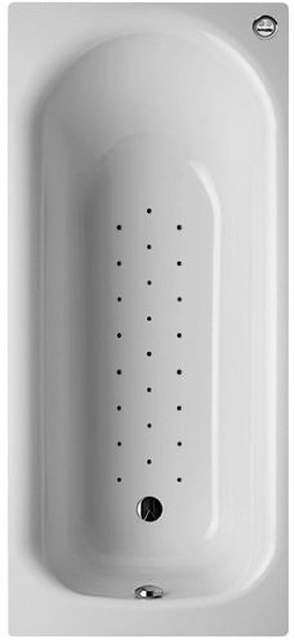 Baignoire Whirlpool Alterna steel silent blanc Buses et vidage chromés image number 0