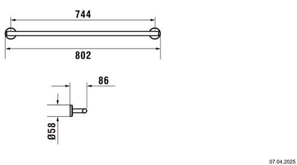 Barre &agrave; linge de bain Laufen Niara Or rose PVD image number 1