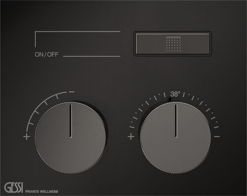 Système de douche-set de montage final Gessi HI-FI Compact Black metal