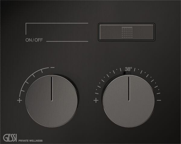 Système de douche-set de montage final Gessi HI-FI Compact Black metal image number 0