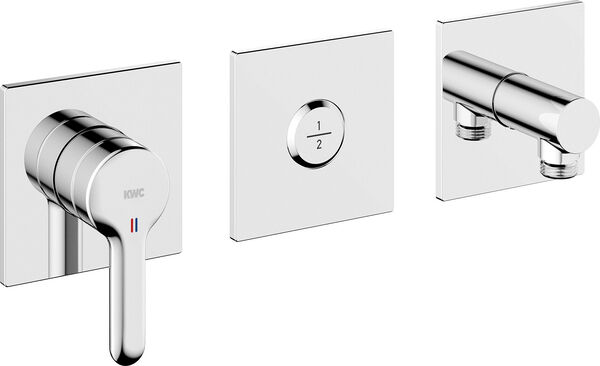 Miscelatore da bagno-set di montaggio finale KWC Homebox Wamas 2.0, inversore automatico, placca d image number 0