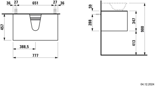 Waschtischm&ouml;bel Laufen New Classic Weiss hochglanz image number 1