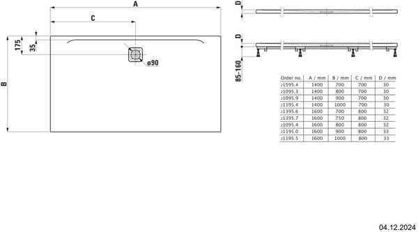 Duschenwanne Laufen Pro Superflach betongrau matt image number 1