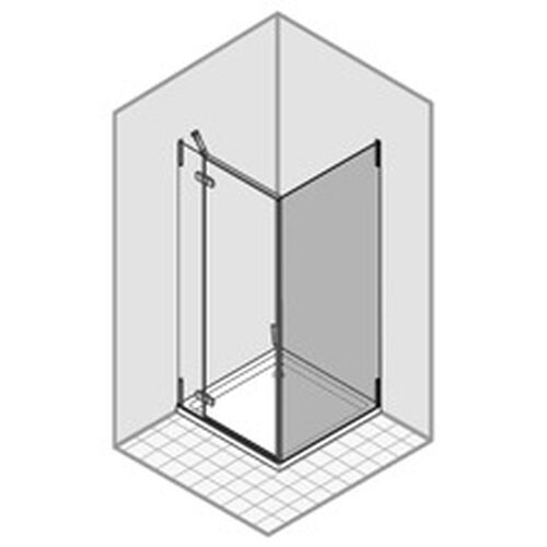 Seitenwand Duka Pura 5000 verchromt/alu hochglanz Echtglas klar ProCare