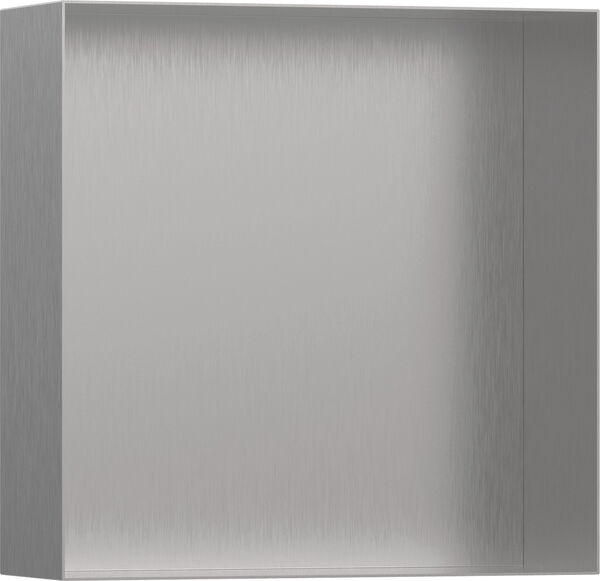 Wandnische Hansgrohe XtraStoris Minimalistic, Edelstahl, 300 x 300 x 100 mm, mit offenem Rahmen, image number 0