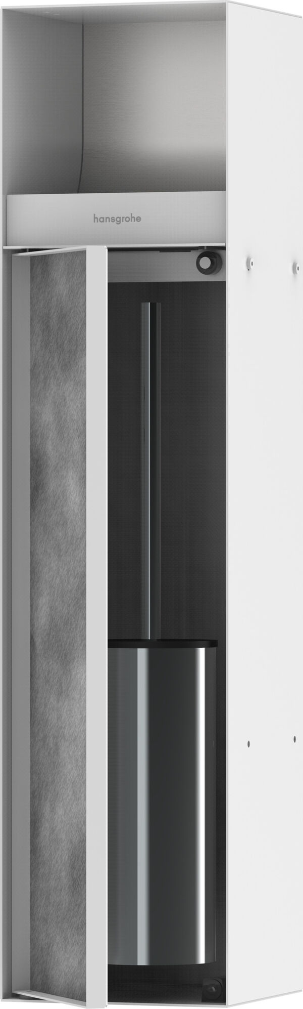 Wandnische Klosettb&uuml;rstenhalter Hansgrohe XtraStoris Rock Weiss matt image number 0