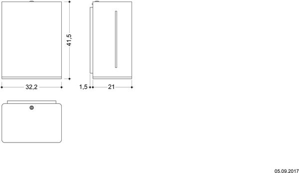 Distributeur d'essuie-mains en papier Hewi 805 Sensoric acier inoxydable mat image number 1