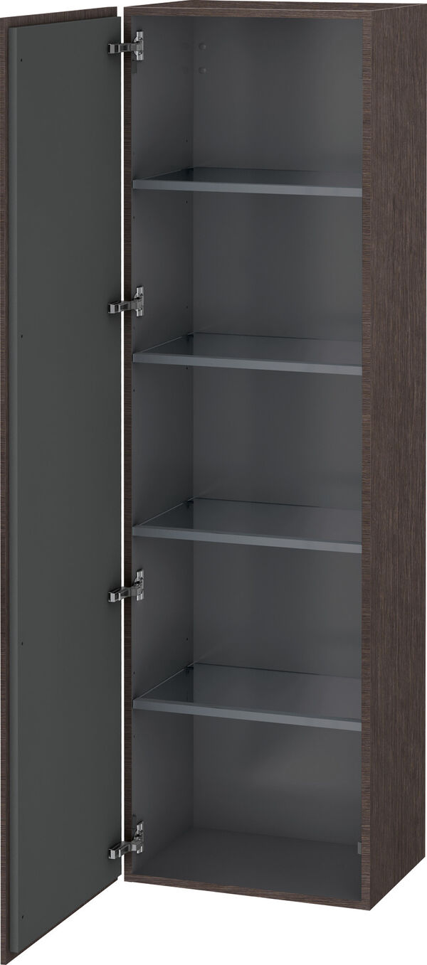 Armoire haute L-Cube Ch&ecirc;ne fonc&eacute; bross&eacute; image number 0