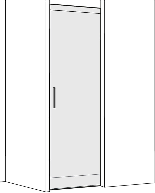 Paroi coulissante Koralle S606 Plus Noir Verre clair Duschguard image number 0