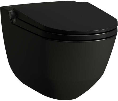 Dusch-WC Laufen Cleanet Riva Hotel Version Schwarz matt Controller Ros&eacute;gold poliert