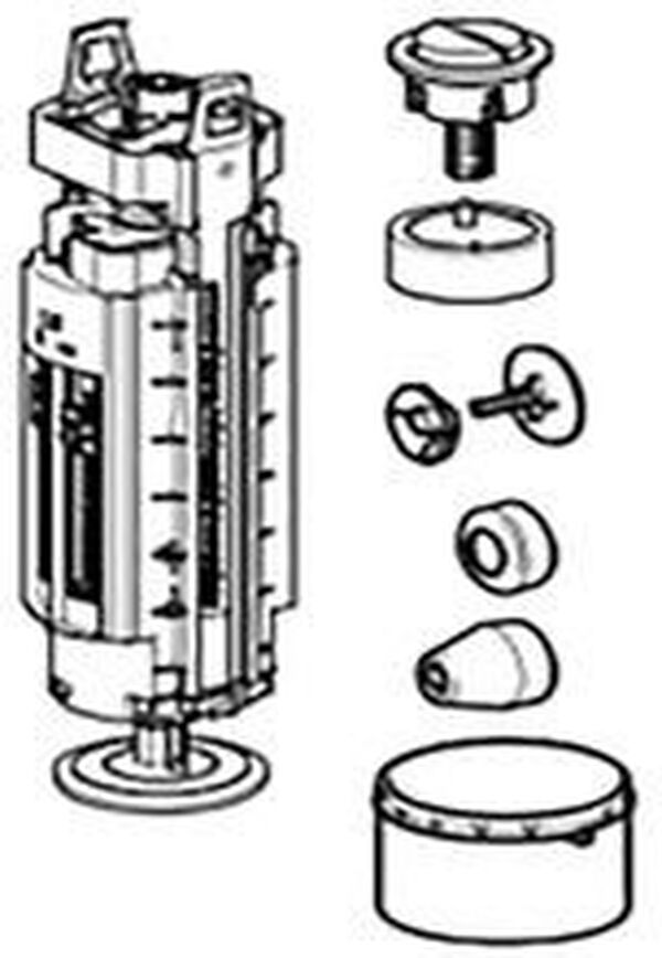 Garniture de rin&ccedil;age Geberit &agrave; deux quantit&eacute;s Chrom&eacute; image number 0