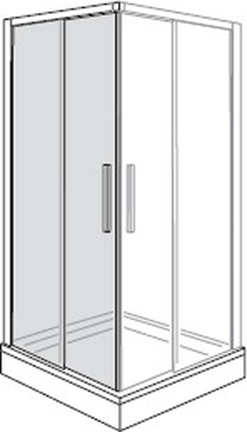 Porte coulissante Alterna liva Silber hochglanzeloxiert Verre clair CareTec Pro