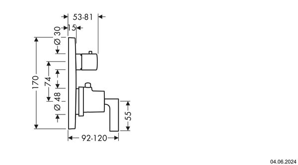 Thermostatmischer-Endmontageset Axor Citterio Verchromt image number 1