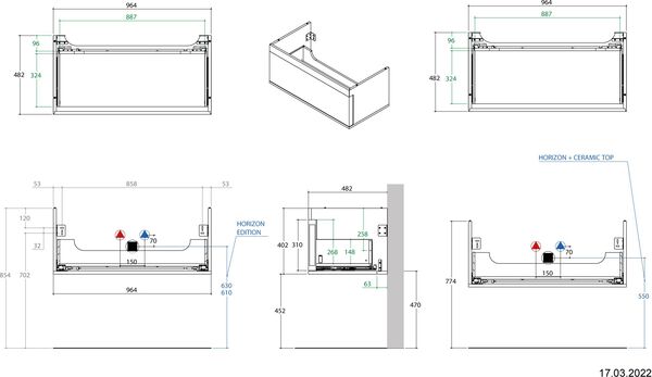 Meuble sous-lavabo Alterna logica plus blanc image number 1