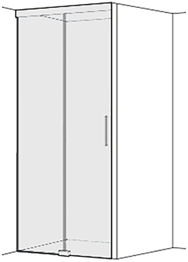 Paroi coulissante Koralle S606 Plus - pleine hauteur Blanc Verre clair Duschguard image number 0