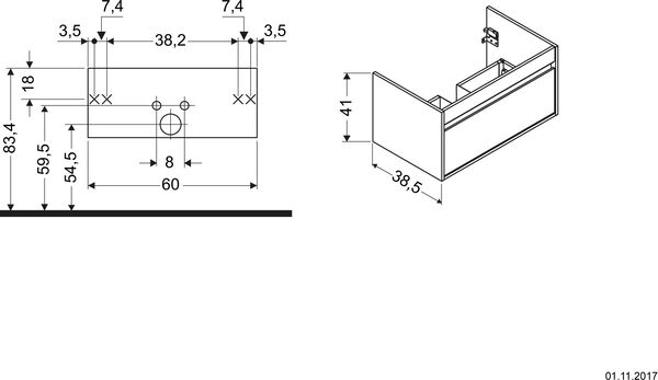 Waschtischmöbel Duravit Ketho weiss hochglanz image number 1