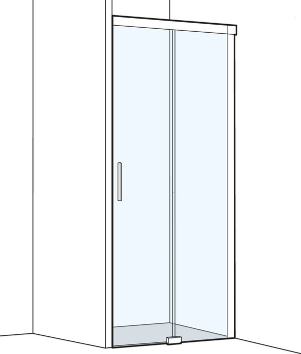 Gleittüre Koralle S500 Plus silberfarbig Echtglas klar image number 0