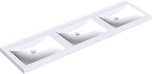 Lavabo triple KWC Quadro Blanc