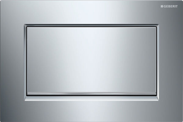 Plaque de d&eacute;clenchement Geberit Sigma10 square Chrom&eacute;/Chrom&eacute; bross&eacute;/Chrom&eacute; image number 0