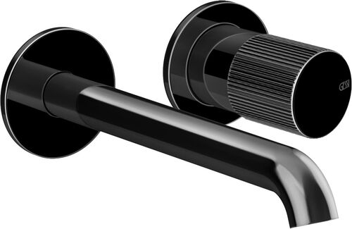 Wandmischer Endmontageset Gessi Habito Black metal Rigato