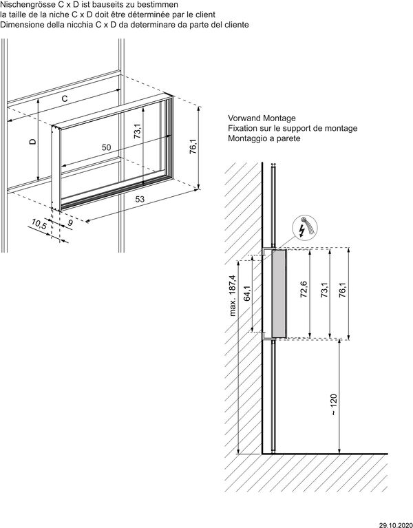 Einbaurahmen E726 image number 1