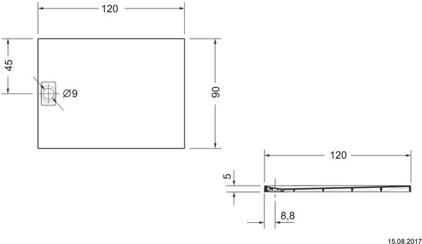 Receveur de douche Duravit Stonetto blanc mat image number 1