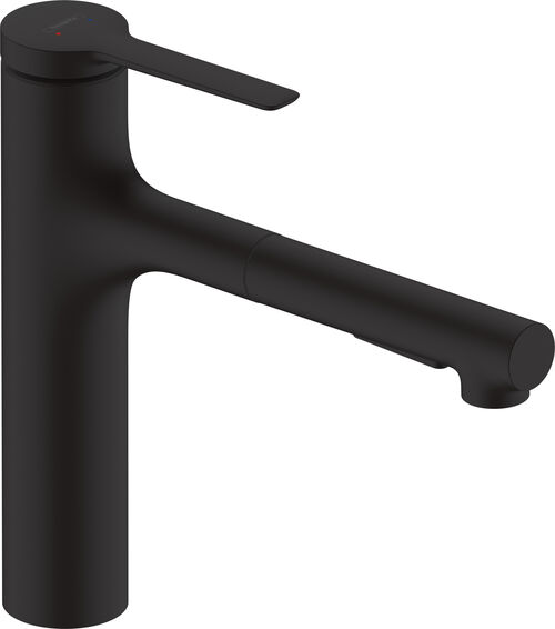 Spültischmischer Hansgrohe Zesis schwarz matt
