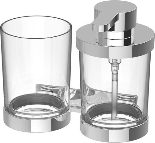 Kombination Seifenspender und Glashalter Bodenschatz Signa Verchromt Kombination Seifenspender und Glashalter Bodenschatz Signa Verchromt